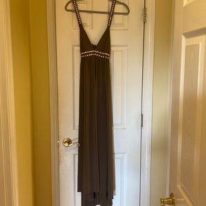 Tracy Reese Chocolate Brown Crisscross Maxi